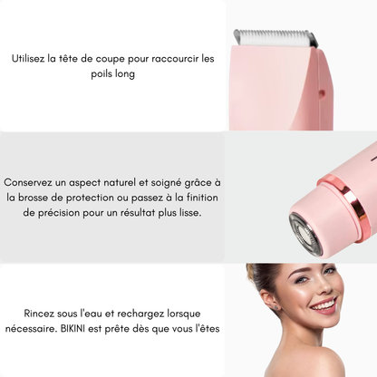 Bikini tondeuse corps épilateur électrique double tête
